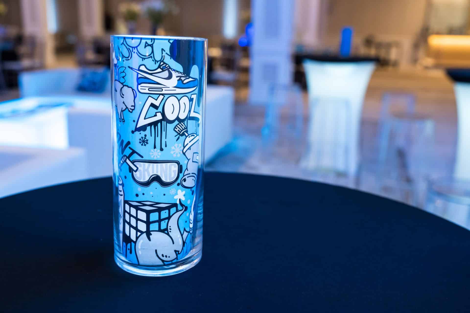 LED Wrapped Logo Vase