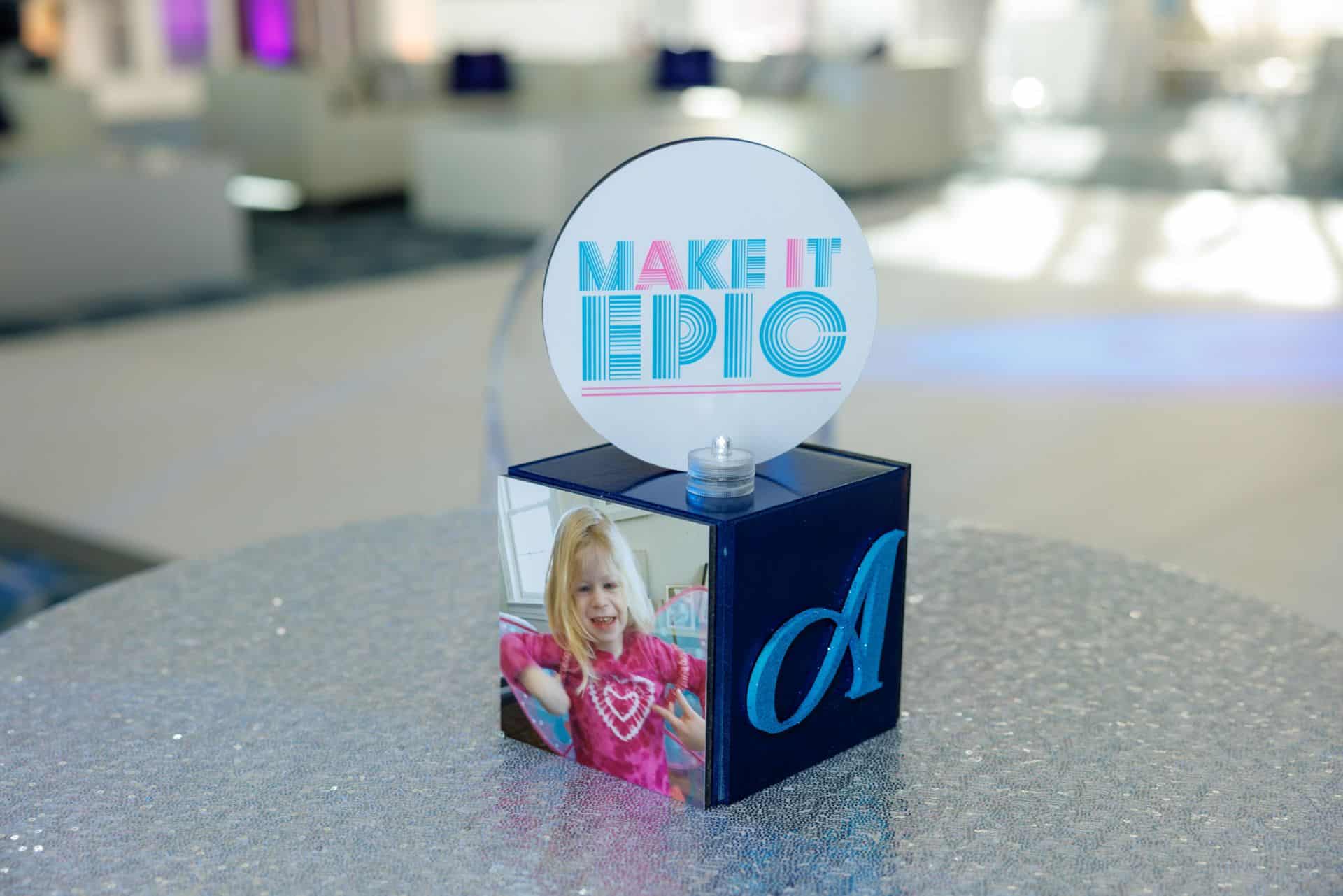 Mini Photo Cube for a Bat Mitzvah