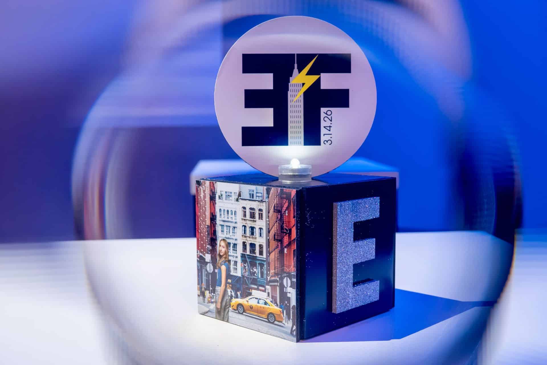 Mini Photo Cube for an NYC Themed Bar Mitzvah