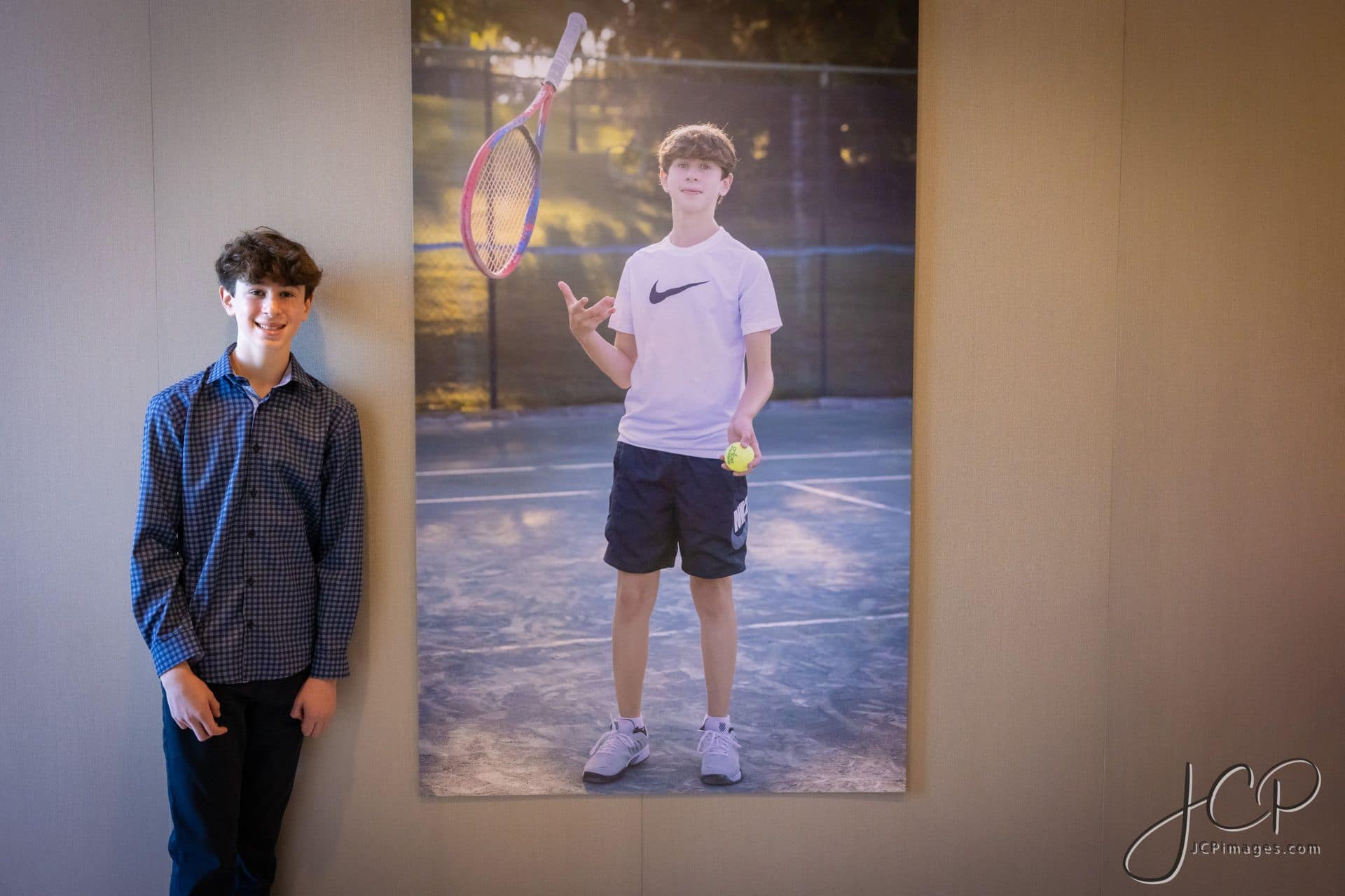 Blow Up Photo for a Tennis Theme Bar Mitzvah at Fairview Country Club