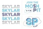 Cloud Themed Bat Mitzvah Logo Set