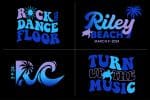 Ombre Beach Themed Logo