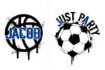 Drippy Basketball and Soccer Logo
