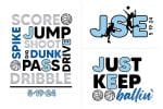Volleyball Themed Logo Set