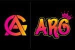 Neon Ombre Initials Logo Design