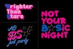 Neon Themed Logo Set