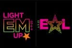 Neon Star Initials Logo Design