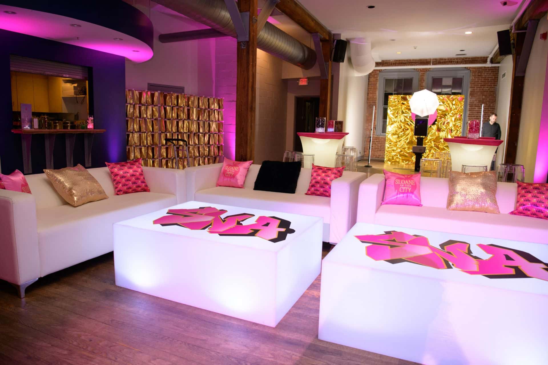LED Lounge for a Bat Mitzvah at Arch Street