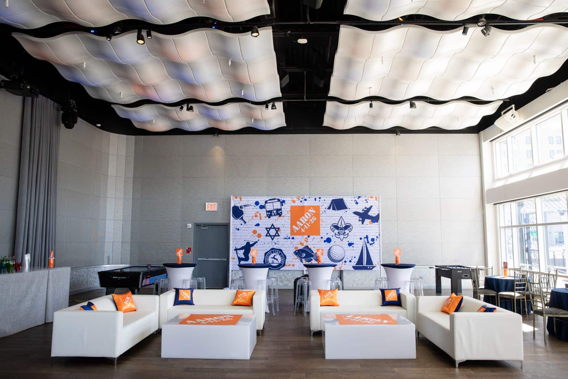 LED Lounge for a Home Depot Themed Bar Mitzvah at Current, NYC
