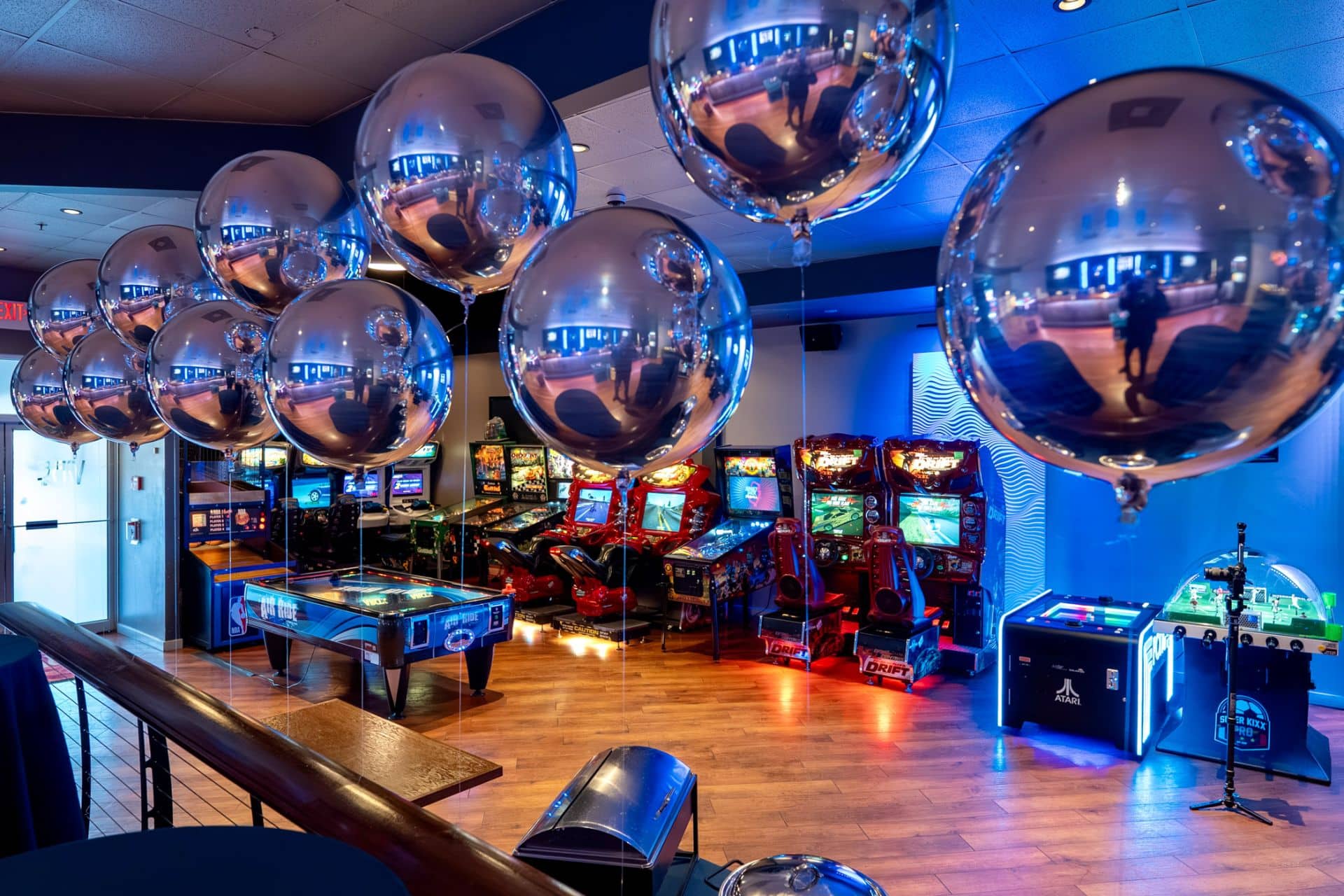 Metallic Silver Balloon Scape at Vibe