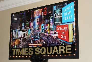 Times Square Sign with Lights