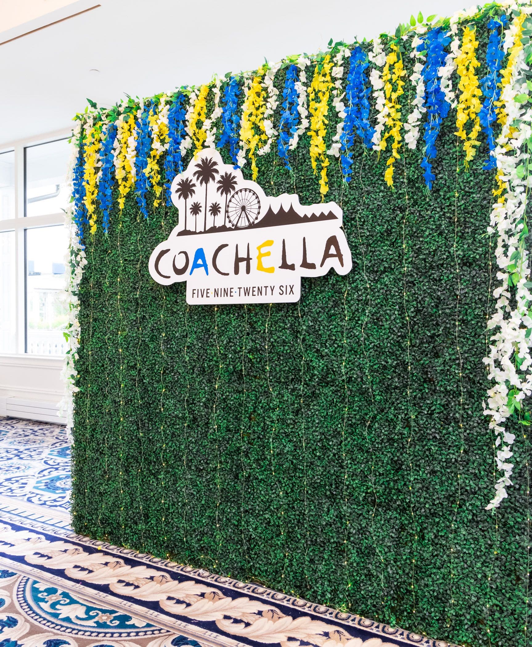 Photo Back Drop for a Coachella Themed B'nai Bat Mitzvah