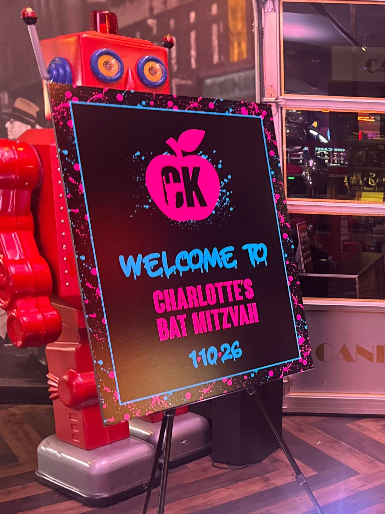 Welcome Sign for a NYC Themed Bat Mitzvah
