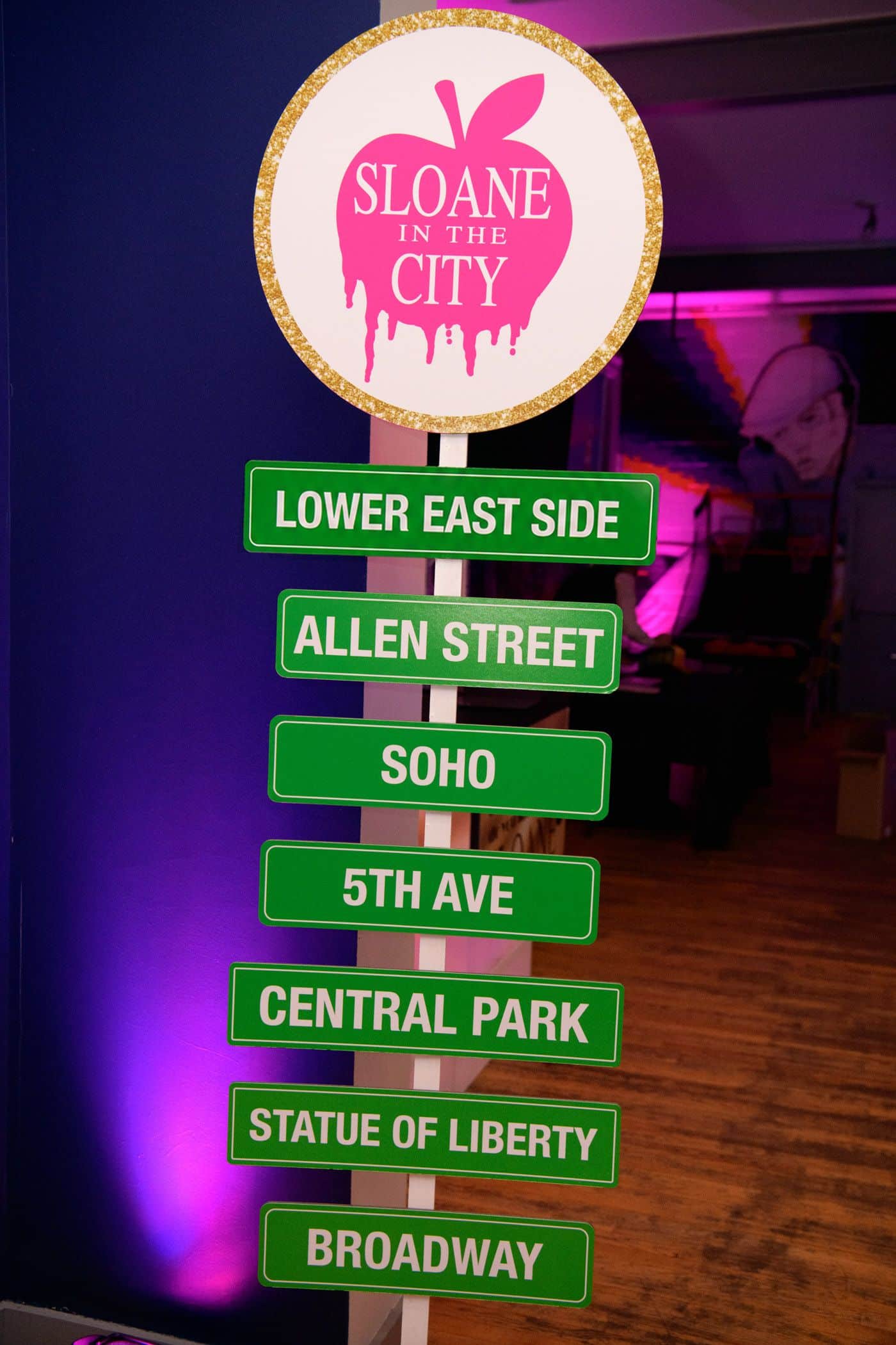 Directional Sign for an NYC Themed Bat Mitzvah