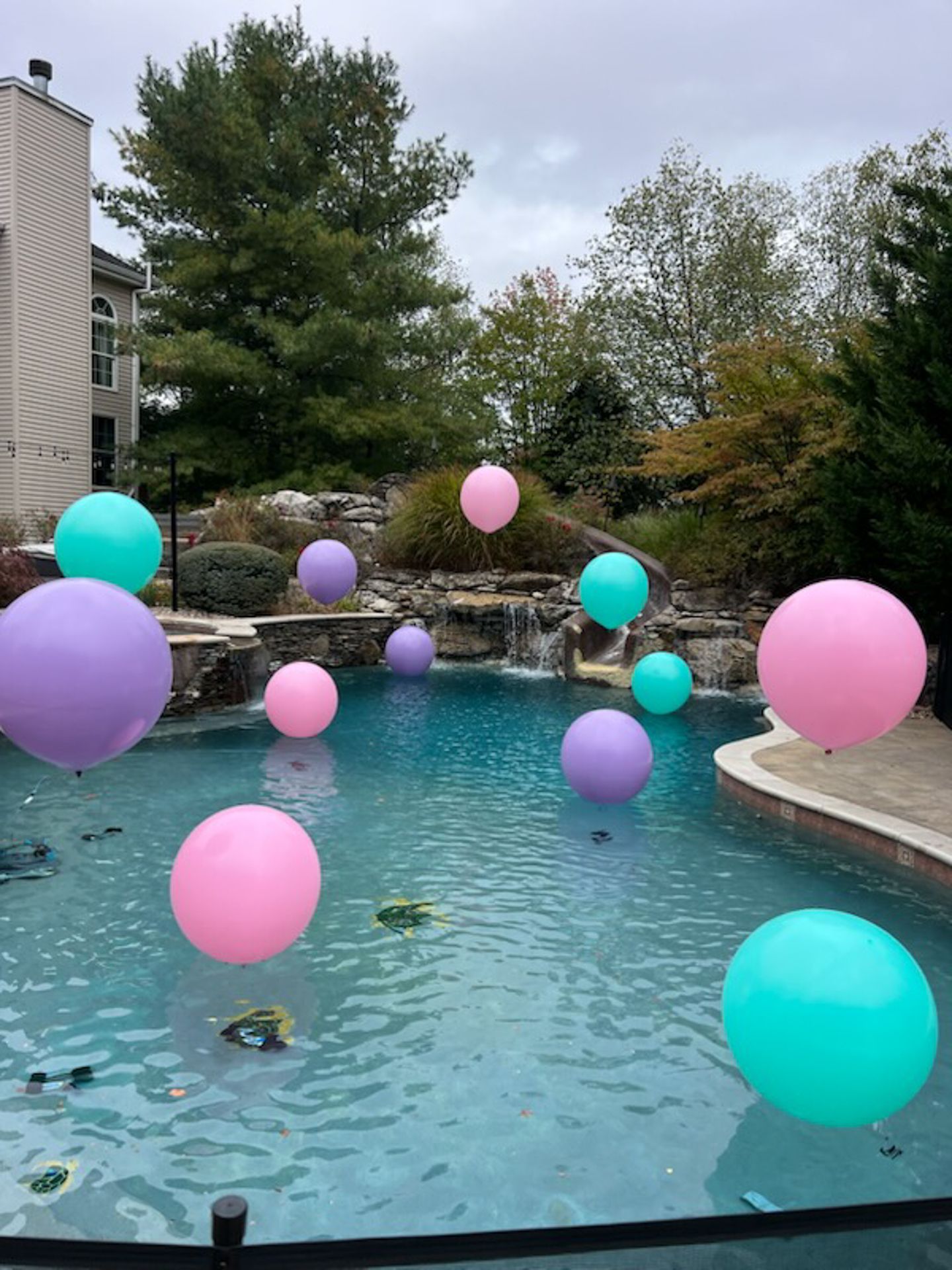 Pool Balloon Decor for Outdoor Party
