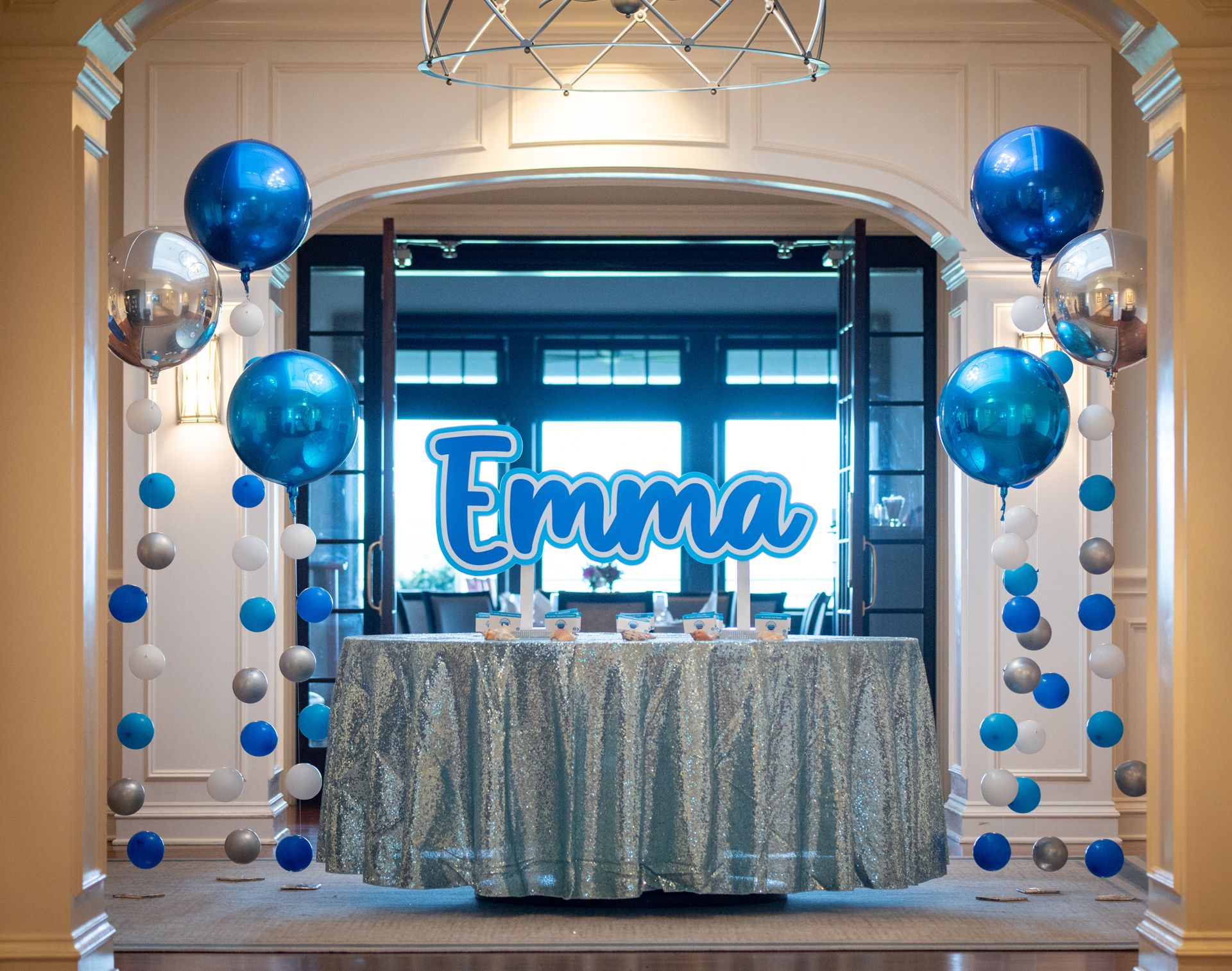 Entrance Decor for Ocean Themed Bat Mitzvah