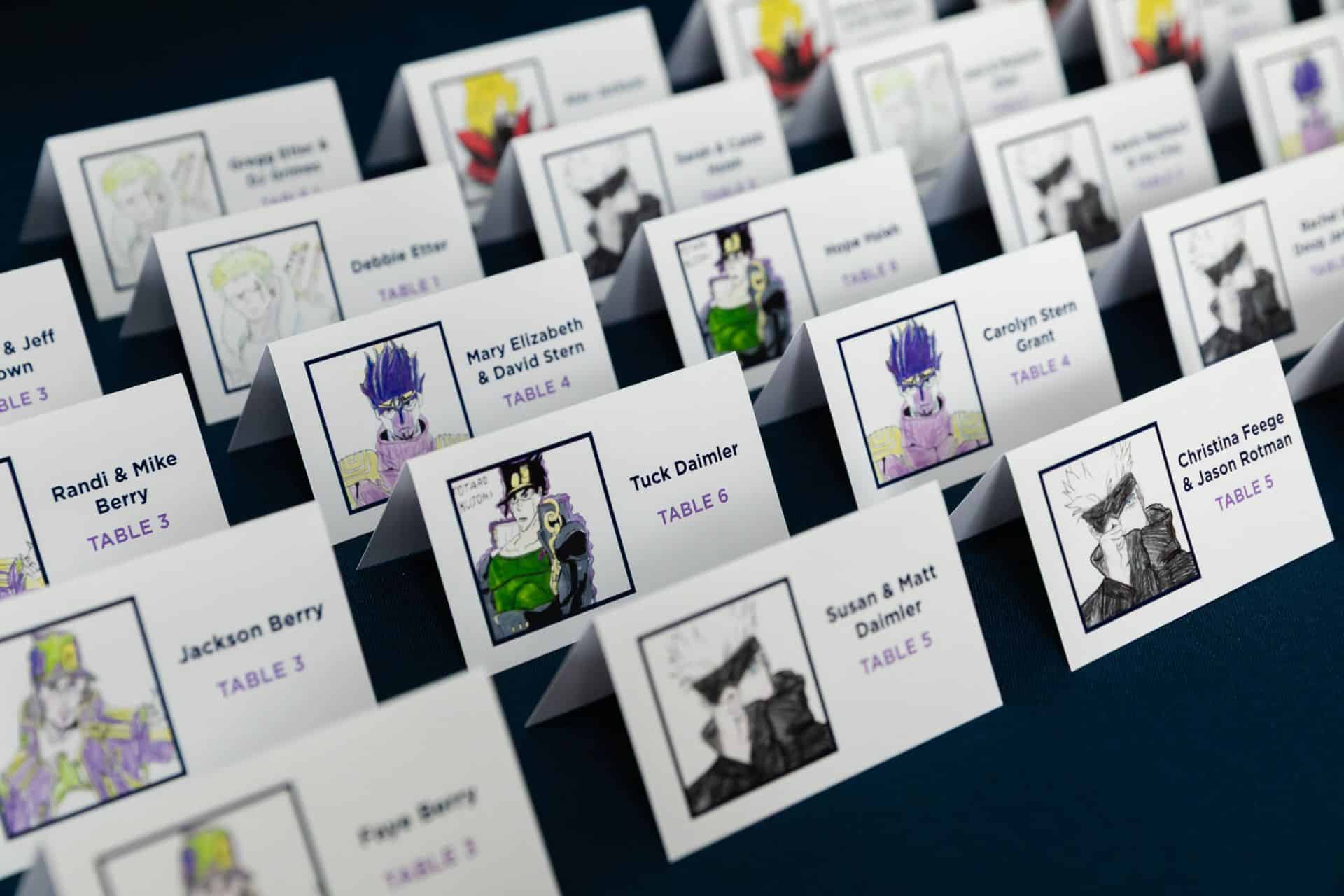 Anime Place Cards