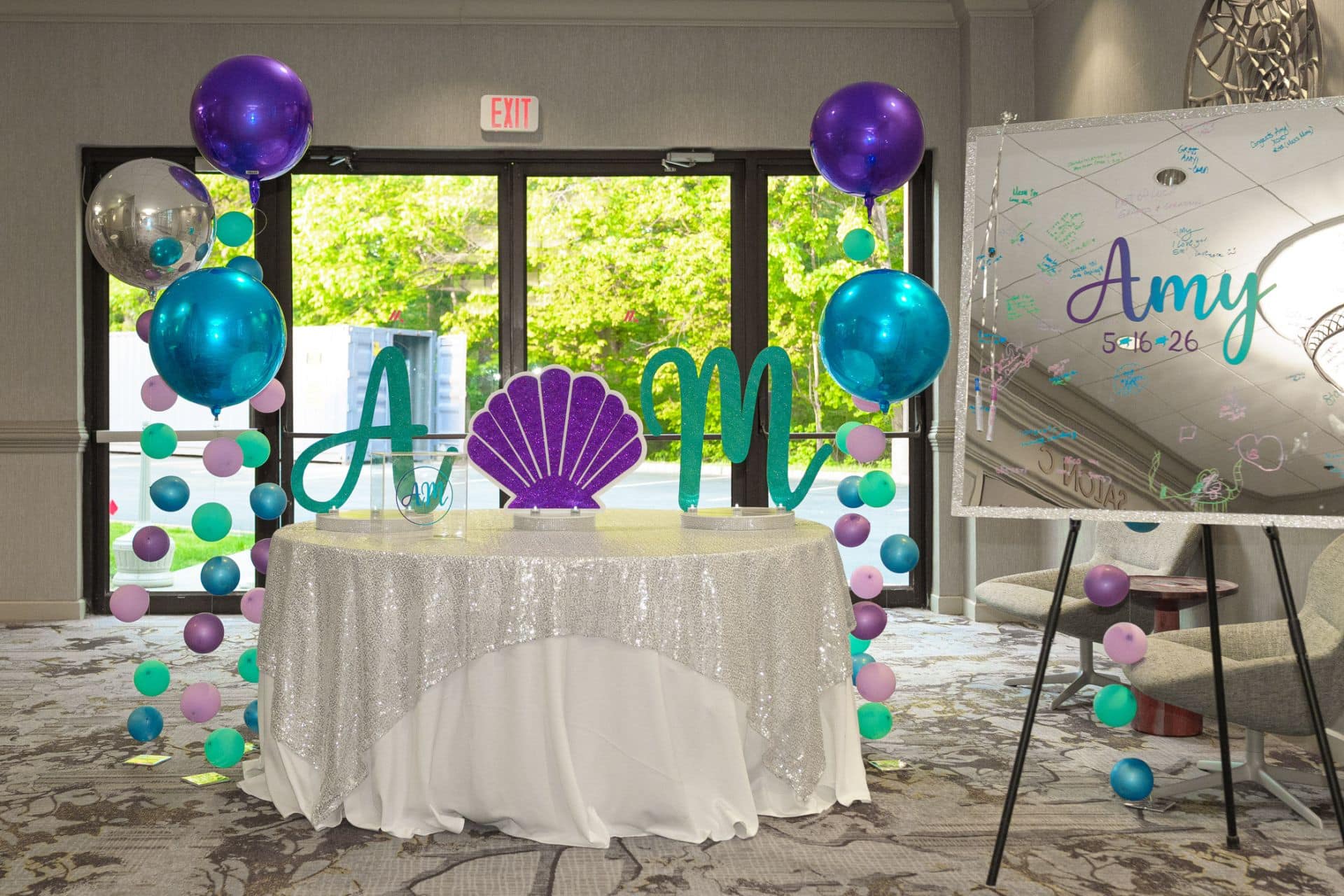 Sea Theme Seating Card Display