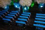 Neon Themed Logo Place Cards