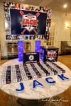 Sports Themed Seating Card Display