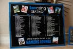 Custom Seating Chart for Video Game Themed Bar Mitzvah