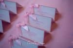 Custom Pink Bow Place Cards