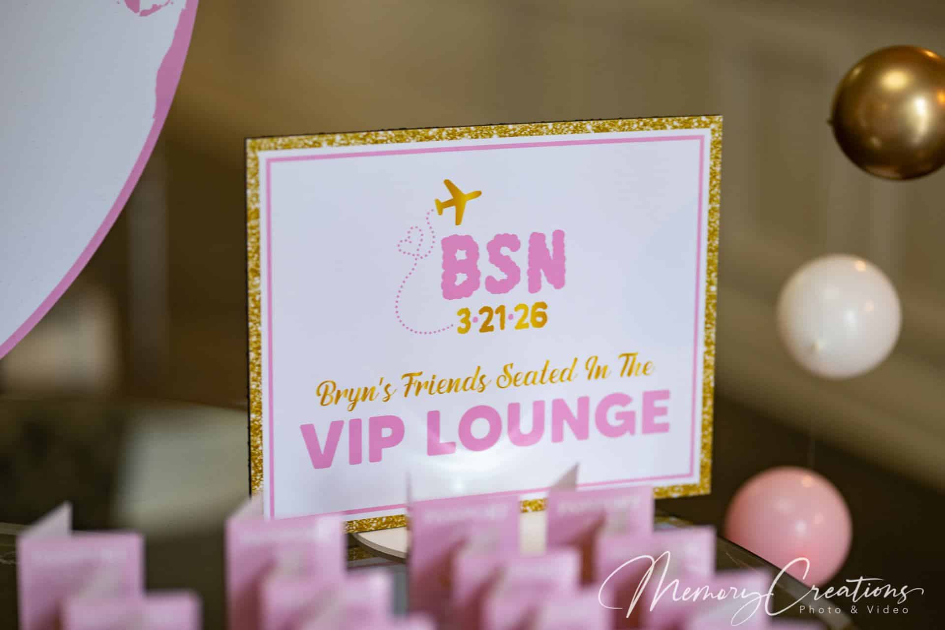 Lounge Sign for a Travel Themed Bat Mitzvah