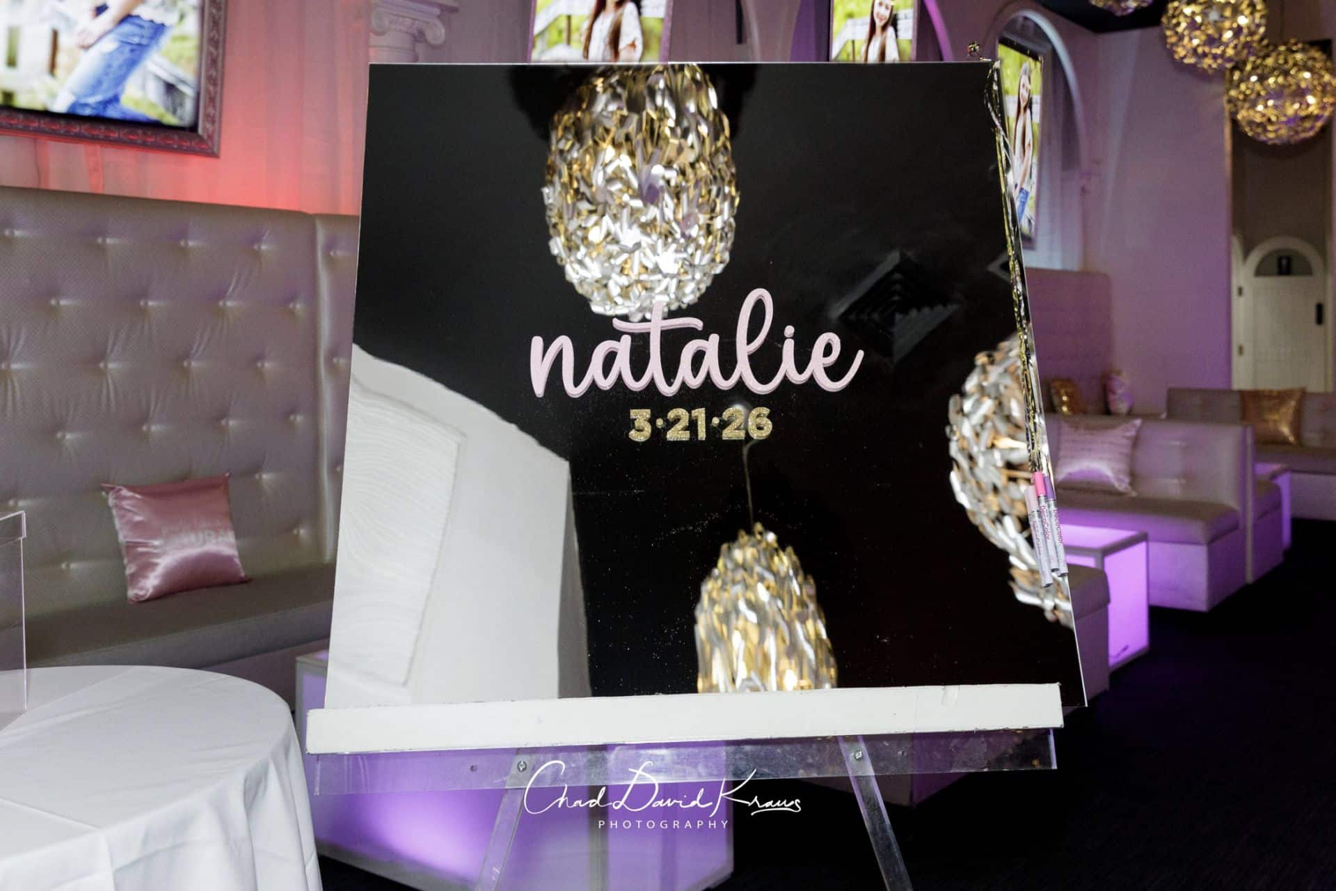 Hand Cut Mirror Sign In Board