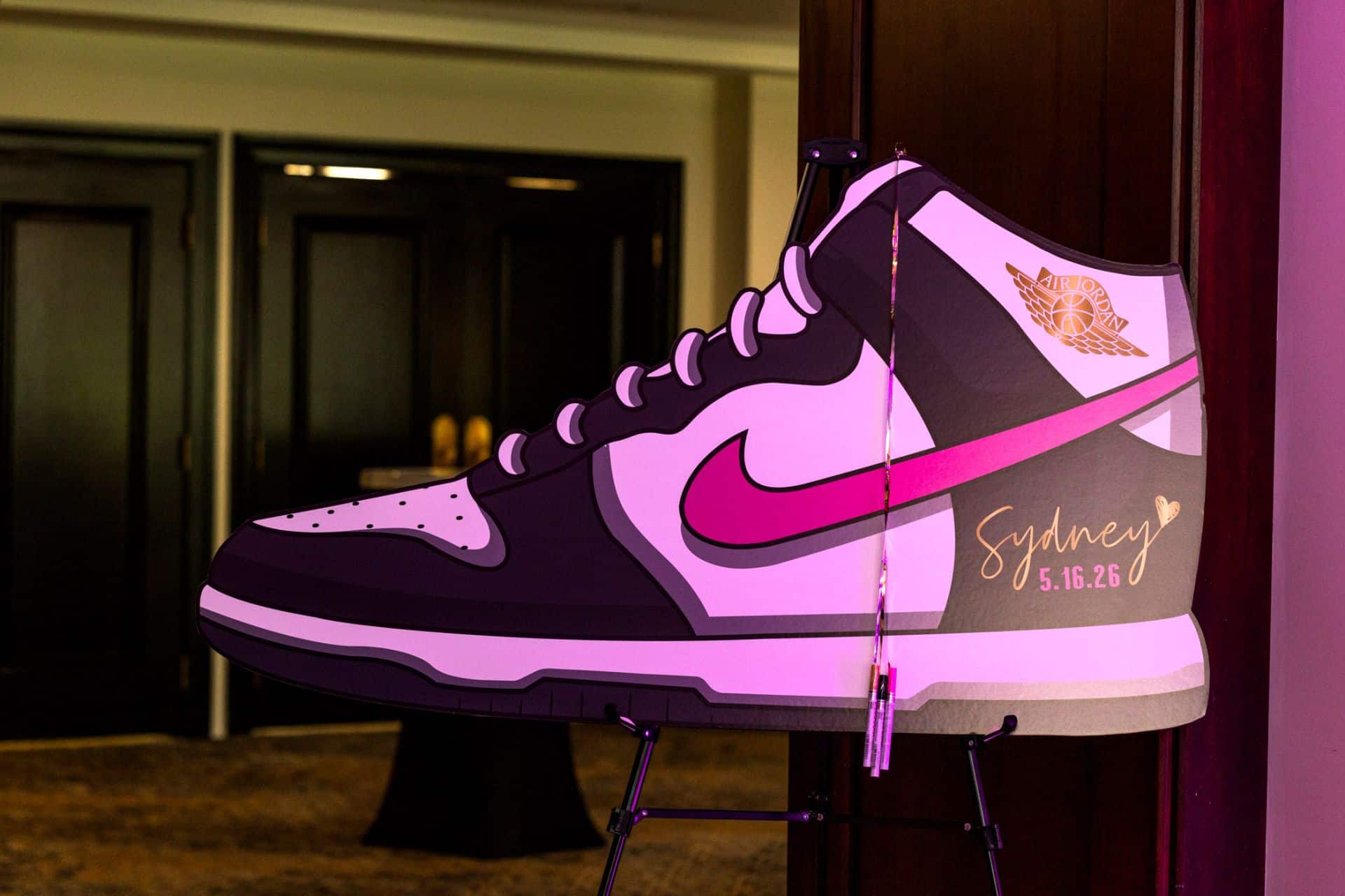 Printed Jordan Sneaker Sign In Board