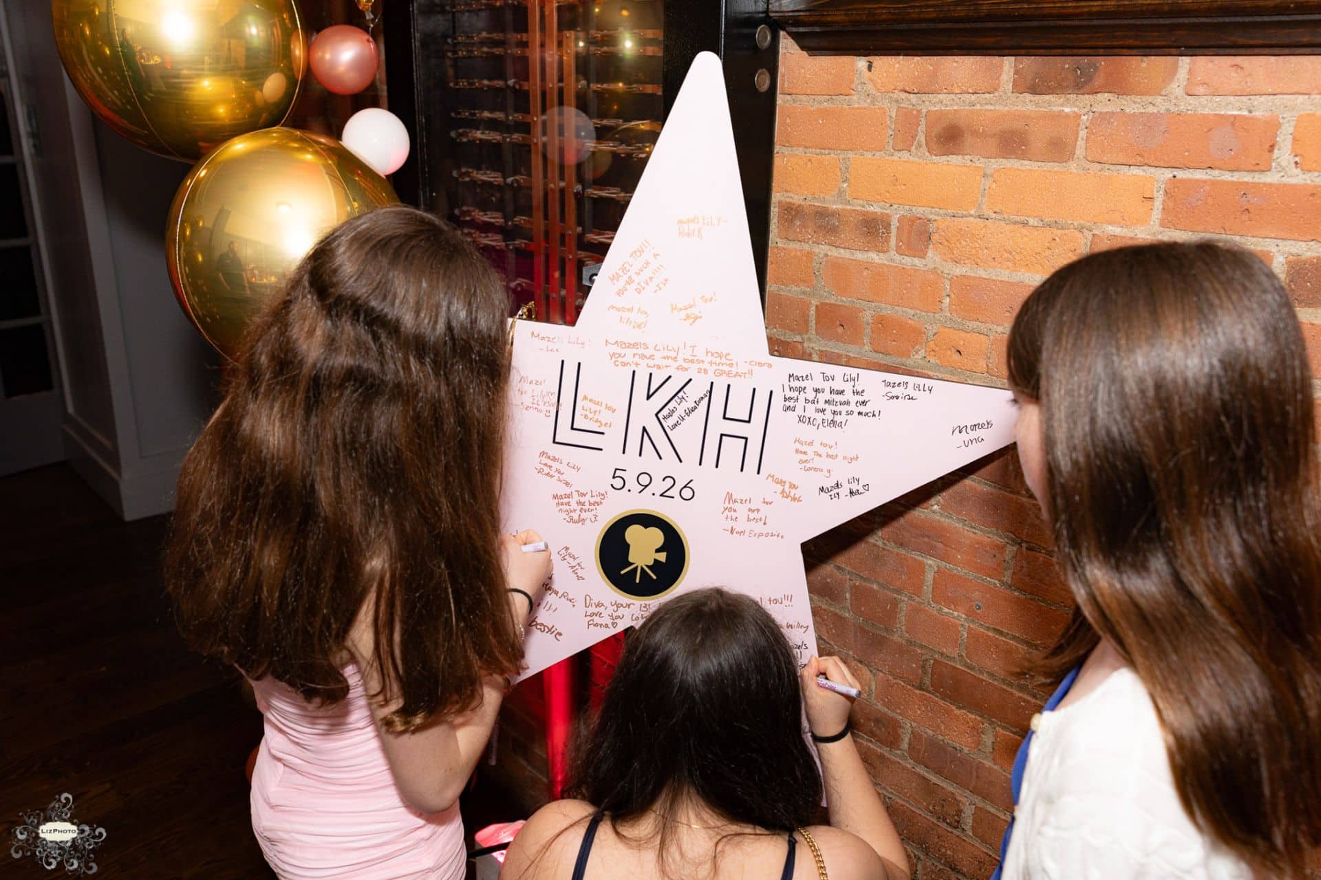 Star Sign In Board for a Hollywood Themed Bat Mitzvah