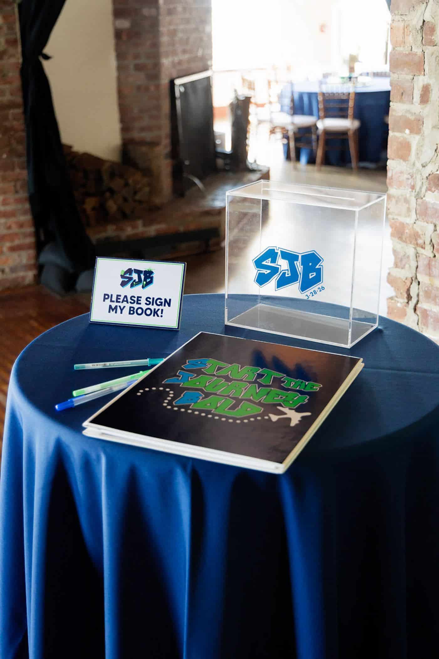 Sign In Book for a Travel Theme Bar Mitzvah
