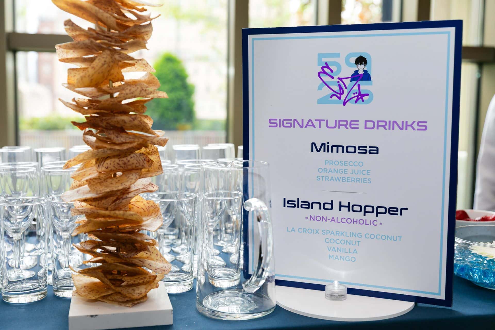 Signature Drink Sign for an Anime Themed Bar Mitzvah