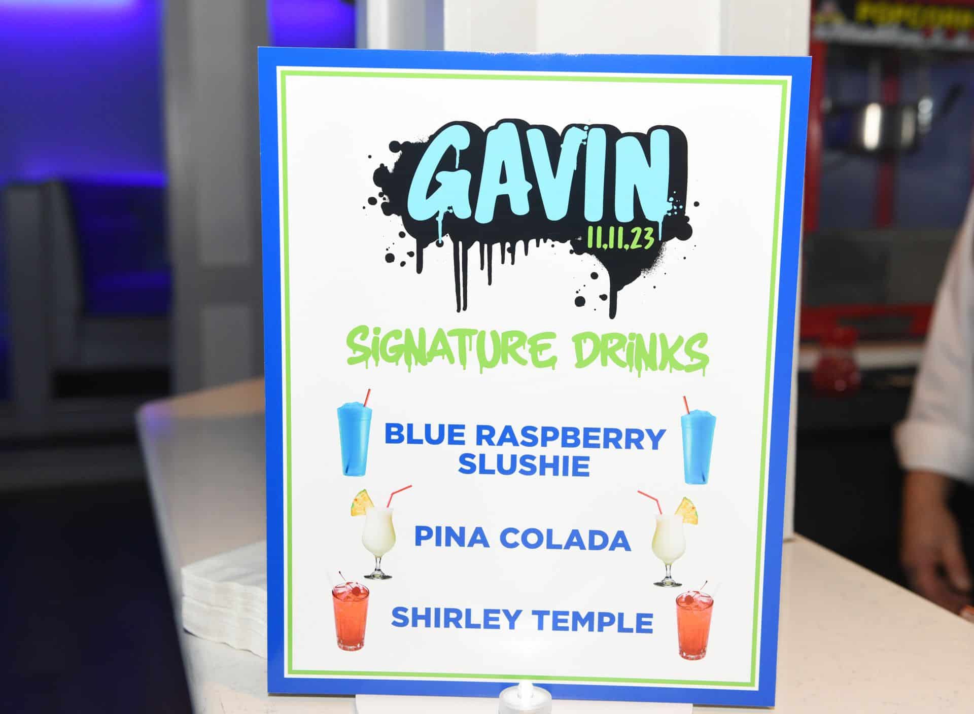 Signature Drink Sign for a Graffiti Theme Bar Mitzvah