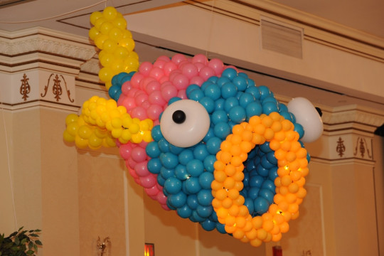 Fish Balloon Sculpture Hanging from Ceiling
