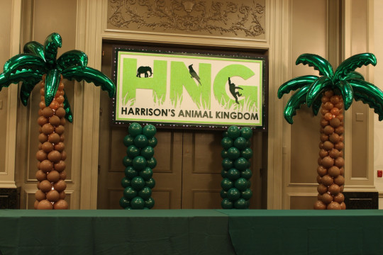 Palm Tree Balloon Sculptures for Animal Themed Bar Mitzvah