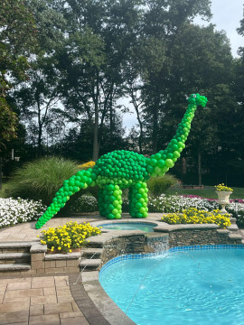 Dinosaur Balloon Sculpture for Outdoor Birthday Party