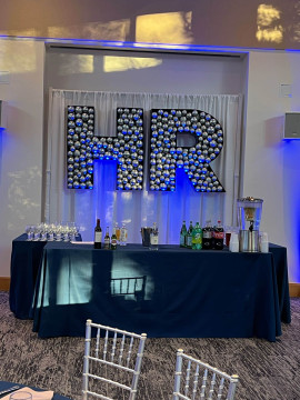 Silver Balloon Mosaic Letters for Bar Mitzvah
