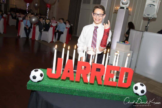 Soccer Themed Candle Lighting with Name & Soccer Balls