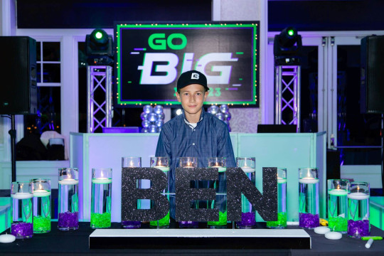 LED Candle Lighting Display for Neon Themed Bar Mitzvah