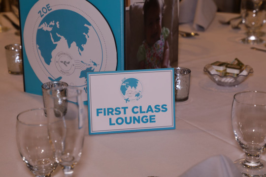 Custom First Class VIP Table Sign for Kids Lounge Setup