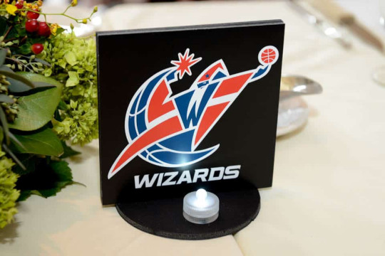 Basketball Logo Table Sign with LED Lights