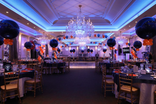 Sports Themed Bar Mitzvah with Balloon Gazebo Over Dance Floor at The Rockleigh
