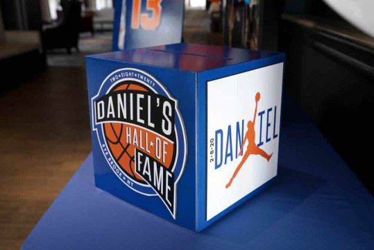 Basketball Themed Gift Box with Custom Logos