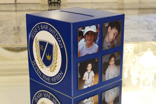Soccer Themed Bar Mitzvah Gift Box with Custom Logo & Photos
