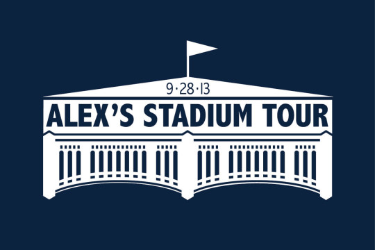 Baseball Themed Logo with Stadium Facade