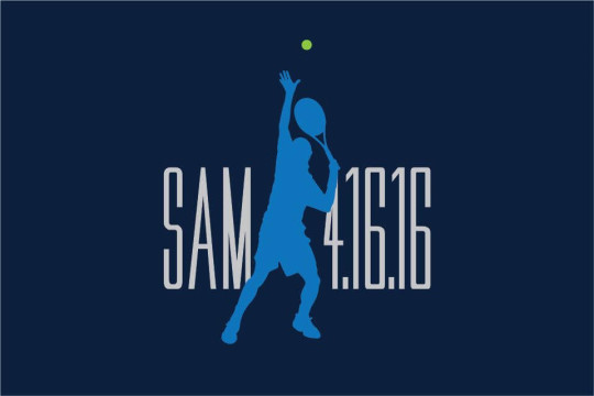 Tennis Themed Bar Mitzvah Logo with Silhouette