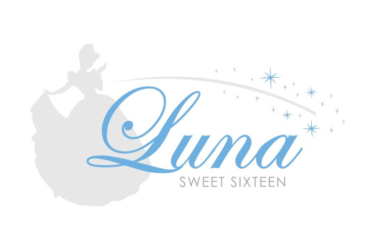 Cinderella Theme Sweet Sixteen Logo Design