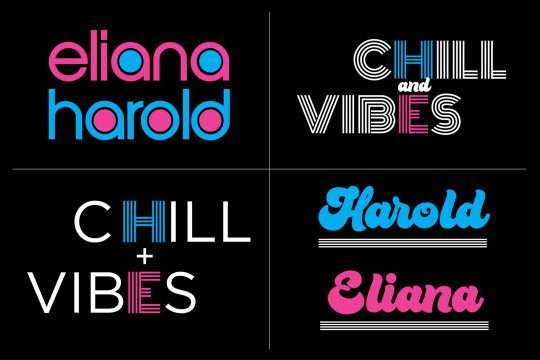 Custom Logos for Neon Themed B'nai Mitzvah