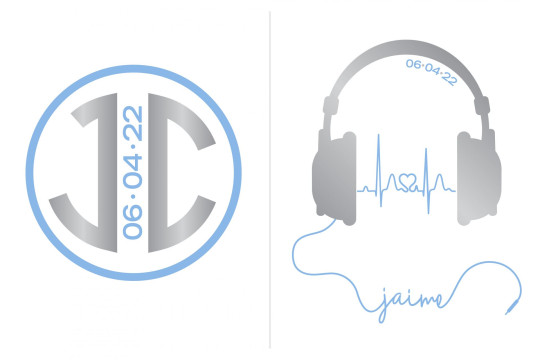 Music Themed Logo with Headphones