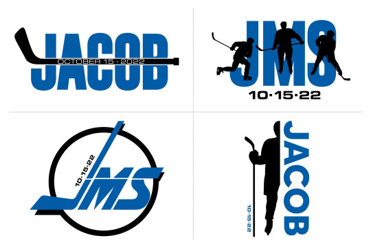 Hockey Themed Logos for Sports Themed Bar Mitzvah